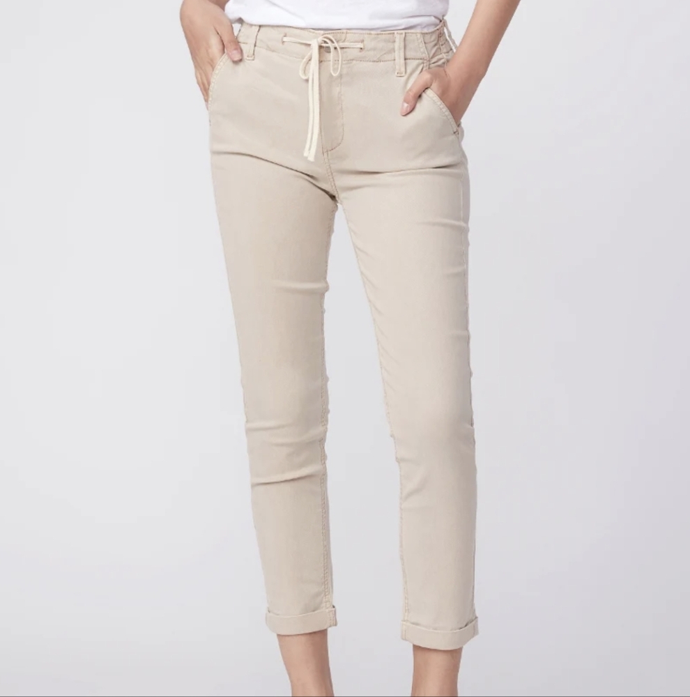 Paige Christy Pant Vintage Warm Sand-Cropped